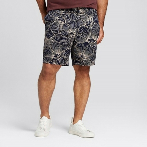 Goodfellow & Co Other - Blue Floral Tropical Linden Flat Front Chino Short